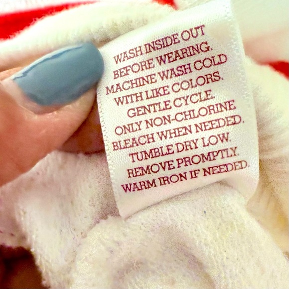 SO LOUNGE LIFE XS WOMENS CROPPED OVERSIZED HOODIE WHITE RED BLUE BOXY SWEATSHIRT - Picture 5 of 8